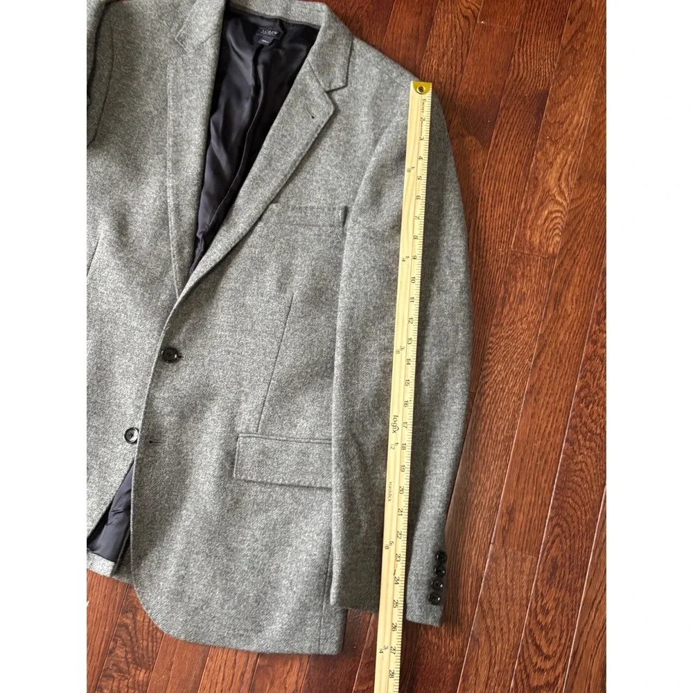 J.Crew Ludlow Jacket 40R Grey Yorkshire Tweed Wool Blazer Moon Woven in England